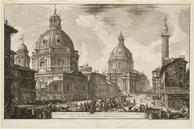 Veduta di due chiese, una chiamata 1. S. Maria di Loreto, l