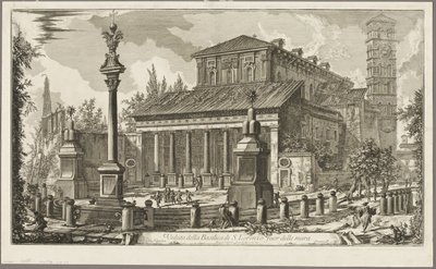 Veduta della Basilica di S. Lorenzo fuori delle Mura, da Vedute di Roma da Giovanni Battista Piranesi