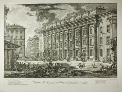 Veduta della Dogana di Piazza di Pietra, costruita all