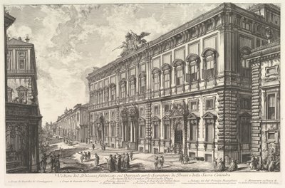 Veduta del Palazzo della Consulta sul Quirinale che ospita il Segretariato Pontificio da Giovanni Battista Piranesi