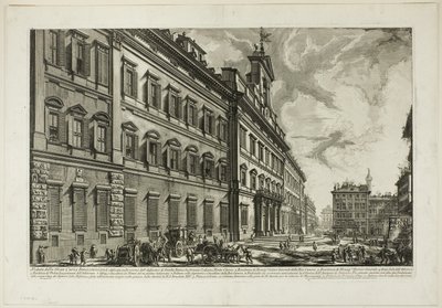 Veduta del Palazzo di Montecitorio, da Vedute di Roma da Giovanni Battista Piranesi