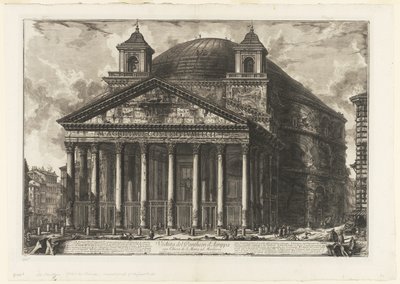 Veduta del Pantheon di Agrippa, oggi S. Maria ad Martyres, da Vedute di Roma da Giovanni Battista Piranesi