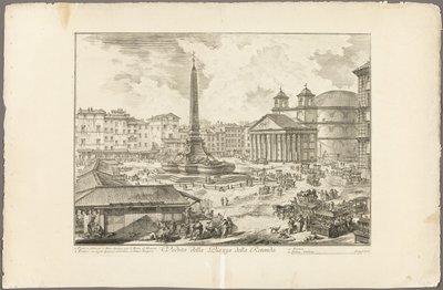 Veduta della Piazza della Rotonda, da Vedute di Roma da Giovanni Battista Piranesi