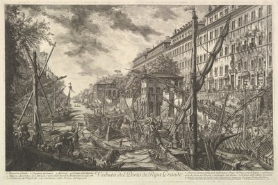Veduta del porto di Ripa Grande, da Vedute di Roma, ca. 1753 da Giovanni Battista Piranesi