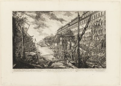 Veduta del Porto di Ripa Grande, da Vedute di Roma da Giovanni Battista Piranesi