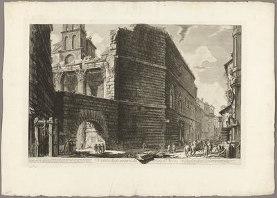 Veduta dei resti del Foro di Nerva, da Vedute di Roma da Giovanni Battista Piranesi