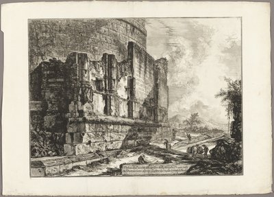 Veduta dei resti della tomba dei Plautii sulla Via Tiburtina, vicino al Ponte Lugano, a due miglia da Tivoli, da Vedute di Roma da Giovanni Battista Piranesi