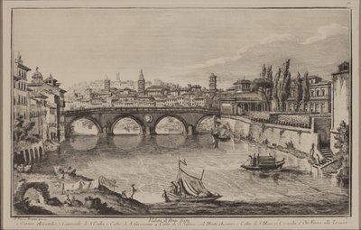 Veduta del Ponte Sisto, c.1778-92 (incisione) da Giovanni Battista Piranesi