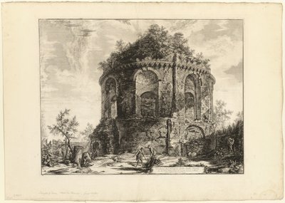 Veduta del cosiddetto Tempio della Tosse sulla Via Tiburtina a un miglio da Tivoli, da Vedute di Roma da Giovanni Battista Piranesi