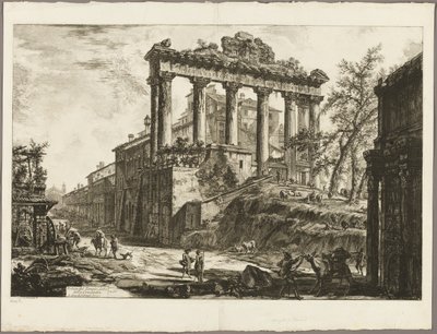 Veduta del cosiddetto Tempio della Concordia, da Vedute di Roma da Giovanni Battista Piranesi