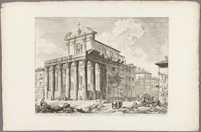 Veduta del Tempio di Antonino e Faustina nel Foro Romano, da Vedute di Roma da Giovanni Battista Piranesi