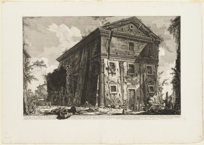 Veduta del Tempio di Bacco, ora chiesa di S. Urbano, a due miglia da Roma, oltre la Porta S. Sebastiano, da Vedute di Roma da Giovanni Battista Piranesi