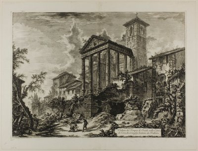 Veduta del Tempio di Ercole a Cori, a dieci miglia da Velletri, da Vedute di Roma da Giovanni Battista Piranesi