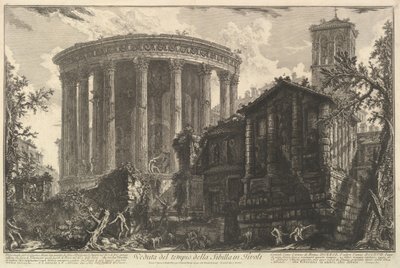 Veduta del Tempio della Sibilla a Tivoli, da Vedute di Roma da Giovanni Battista Piranesi