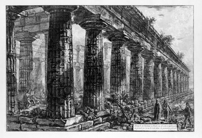 Veduta dei templi di Paestum da Giovanni Battista Piranesi