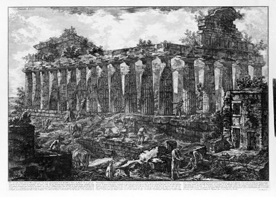 Veduta dei Templi di Paestum da Giovanni Battista Piranesi