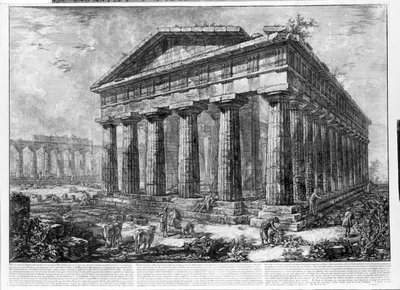 Veduta dei Templi di Paestum da Giovanni Battista Piranesi