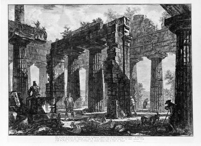 Veduta dei Templi di Paestum da Giovanni Battista Piranesi