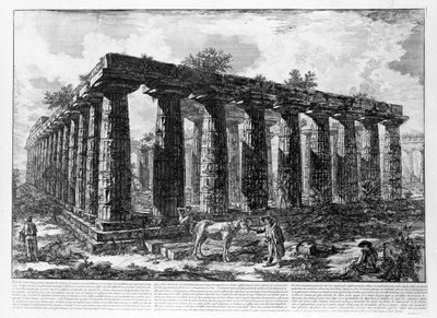 Veduta dei templi di Paestum da Giovanni Battista Piranesi