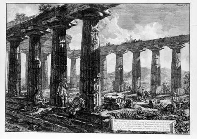 Veduta dei templi di Paestum da Giovanni Battista Piranesi