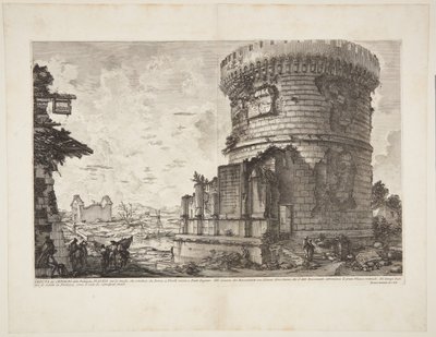 Veduta della Tomba dei Plautii sulla strada che porta da Roma a Tivoli vicino al Ponte Lugano da Giovanni Battista Piranesi