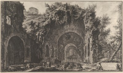 Veduta della sorgente e della Grotta di Egiria fuori dalla Porta Capena da Giovanni Battista Piranesi