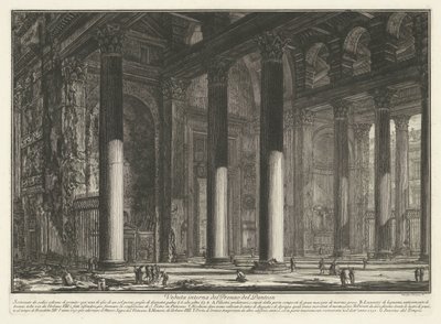 Vestibolo del Pantheon a Roma Veduta interna del Pronao del Panteon (titolo sull