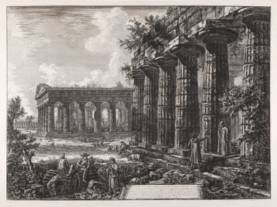Vista di alcune colonne della facciata opposta a quella della tavola precedente da Giovanni Battista Piranesi