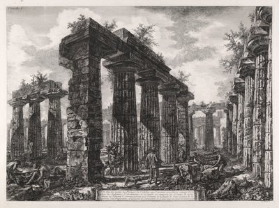 Veduta dei resti del Pronaos di l da Giovanni Battista Piranesi