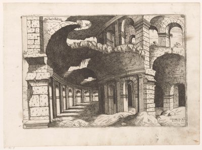 Vista del Colosseo a Roma da Giovanni Battista Pittoni (I)