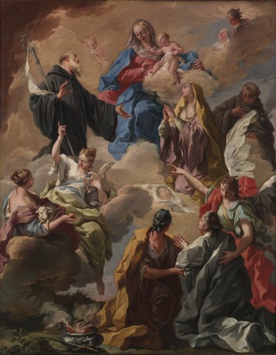 Santi che presentano una donna devota alla Vergine e al Bambino da Giovanni Battista Pittoni