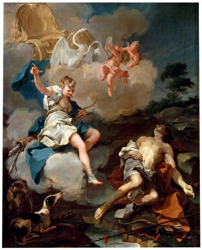 Diana ed Endimione, 1723 da Giovanni Battista Pittoni the Younger