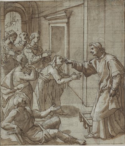 San Lorenzo guarisce il cieco da Giovanni Battista Pozzi