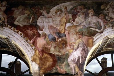 Parnaso, (dettaglio) da Giovanni Battista Rosso Fiorentino