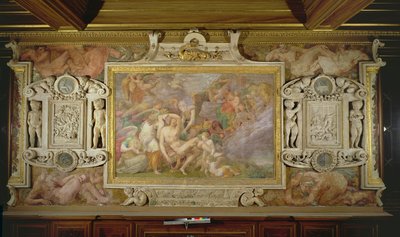 La morte di Adone (dettaglio dello schema decorativo nella Galleria di Francesco I, 1530-40) da Giovanni Battista Rosso Fiorentino