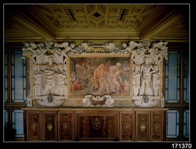 Il sacco di Troia o Catania, (dettaglio) da Giovanni Battista Rosso Fiorentino
