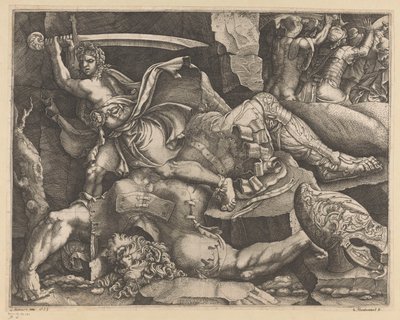 Davide decapita Golia da Giovanni Battista Scultori