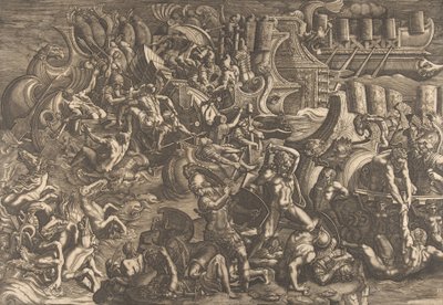 I Troiani respingono i Greci, 1538 da Giovanni Battista Scultori