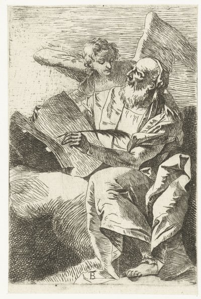 Evangelista Matteo con angelo da Giovanni Battista Tiepolo (attributed to)