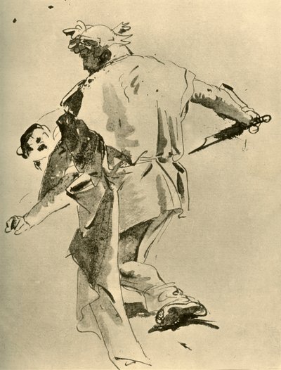 Un uomo che pugnala un ragazzo da Giovanni Battista Tiepolo