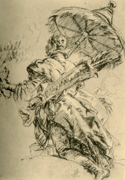 Un moro con faretra e parasole, 1752, 1928 da Giovanni Battista Tiepolo
