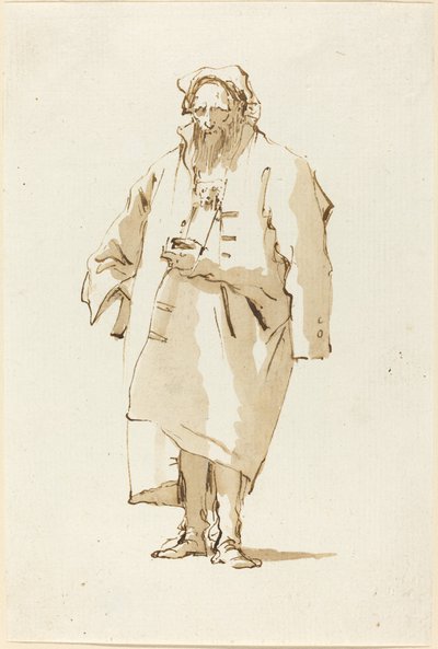 Orientale in Piedi con Soprabito da Giovanni Battista Tiepolo