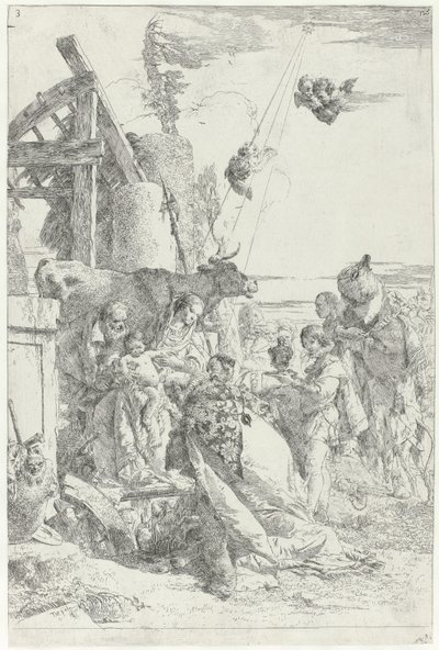 Adorazione del Bambino Gesù da parte dei tre re da Giovanni Battista Tiepolo