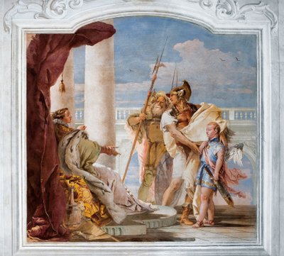 Eneide presenta Cupido, travestito da Ascanio, a Didone, dalla Stanza dell