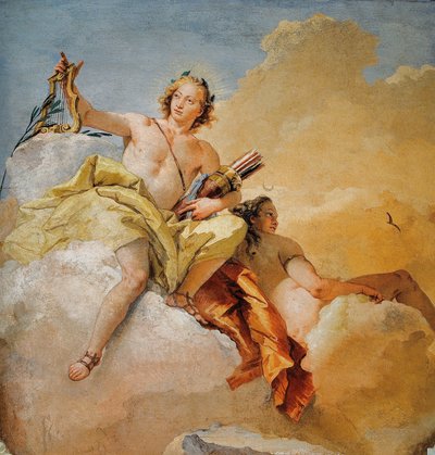Apollo e Diana, dalla Stanza delle Divinità Olimpiche nella Foresteria, 1757 da Giovanni Battista Tiepolo
