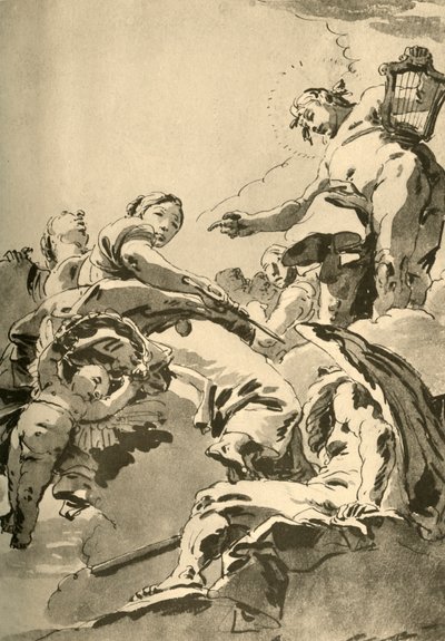 Apollo, le Muse e Crono, ca. 1730, 1928 da Giovanni Battista Tiepolo