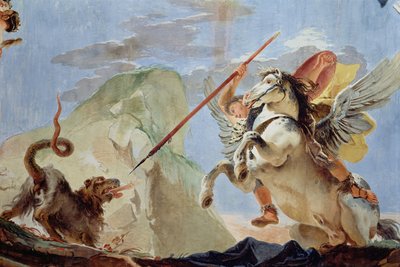 Bellerofonte, cavalcando Pegaso, uccide la Chimera (dettaglio del soffitto) da Giovanni Battista Tiepolo