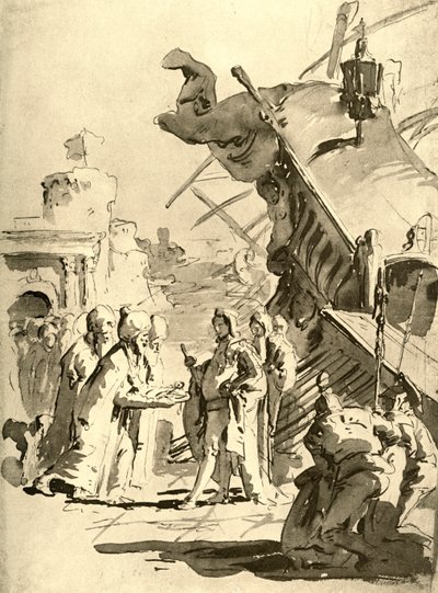 Capitolazione di una città, metà XVIII secolo, 1928 da Giovanni Battista Tiepolo