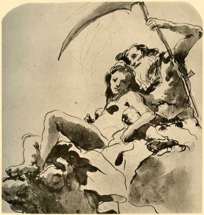 Crono e una giovane donna da Giovanni Battista Tiepolo