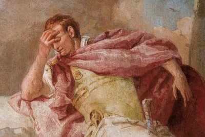 (dettaglio) Eneide, da Mercurio esorta Enea a lasciare Cartagine, dalla Stanza dell